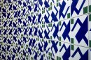 Painel de azulejos, Residência Sérgio Parada, 1999.. <em>Foto: Foto: Edgard César</em>